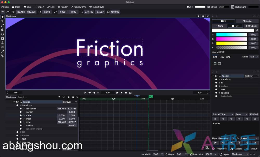 开源的动画制作工具：Friction，简单易上手且完全免费